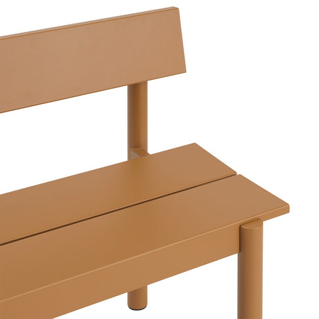 Linear Steel Trädgårdsbänk med ryggstöd 110 cm från Muuto - Svart - Jacobsen Plus