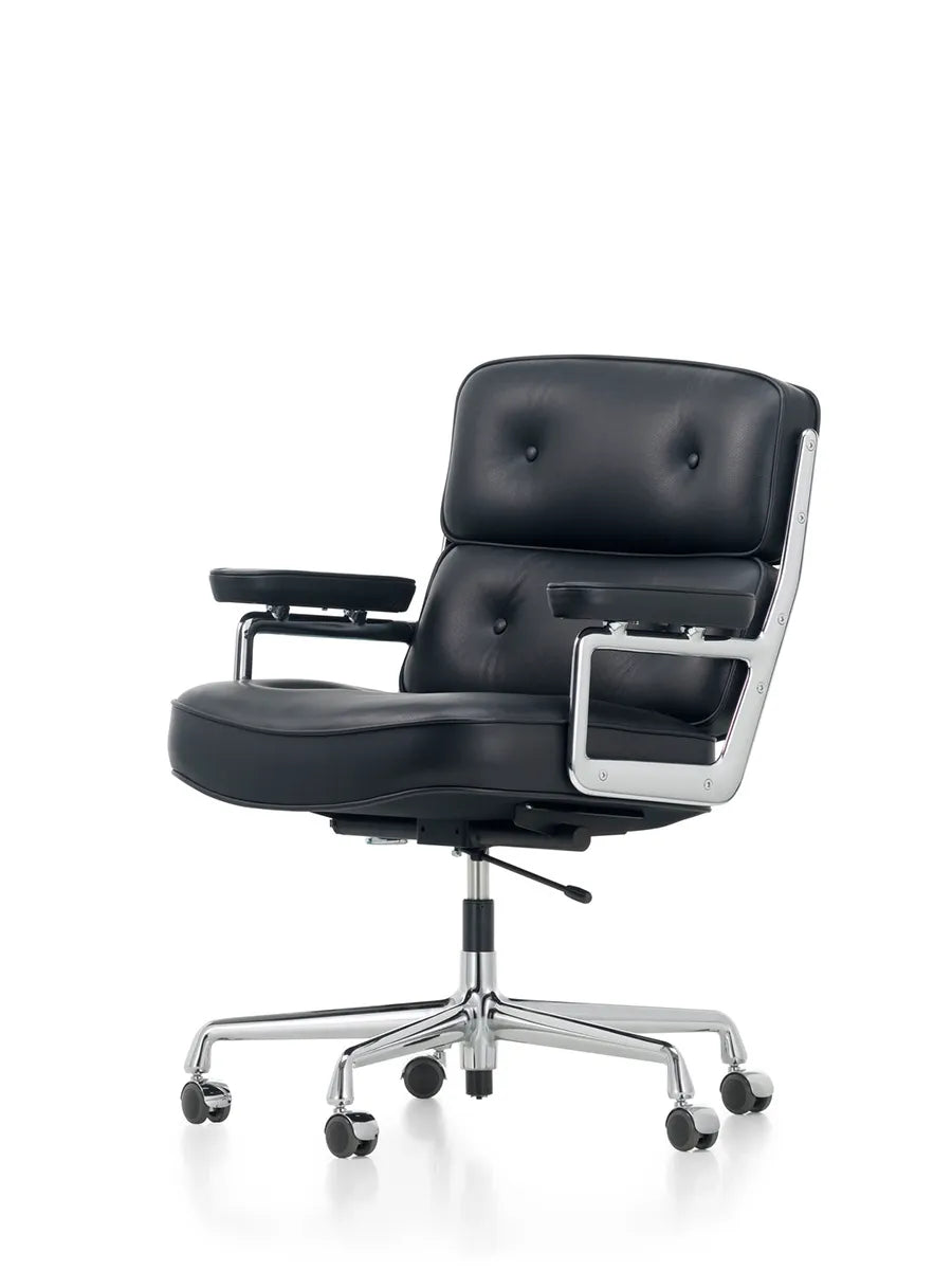 Lobby Chair ES 104 kontorsstol, svart läder från Vitra - 1 - Jacobsen Plus