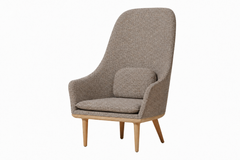Lunar Highback Stol, ek, Main Line Flax 23 HR från Stellar Works