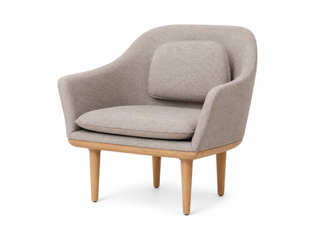 Lunar loungestol, stor, ek, Main Line Flax 23 HR från Stellar Works - 1 - Jacobsen Plus