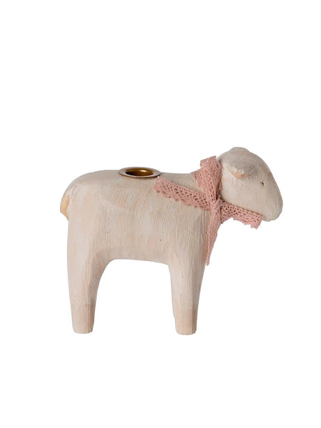 Lamm Ljusstake från Maileg - Rosa - Jacobsen Plus