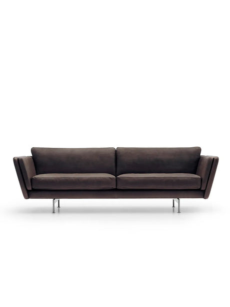 MH GRASP Soffa, gefion läder från Mogens Hansen - Mørkebrun / 223 cm - Jacobsen Plus