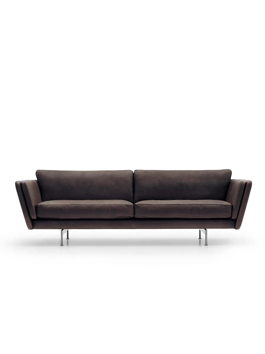 MH GRASP Soffa, gefion läder från Mogens Hansen - Mørkebrun / 223 cm - Jacobsen Plus