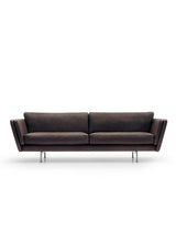 MH GRASP Soffa, gefion läder från Mogens Hansen - Mørkebrun / 223 cm - Jacobsen Plus