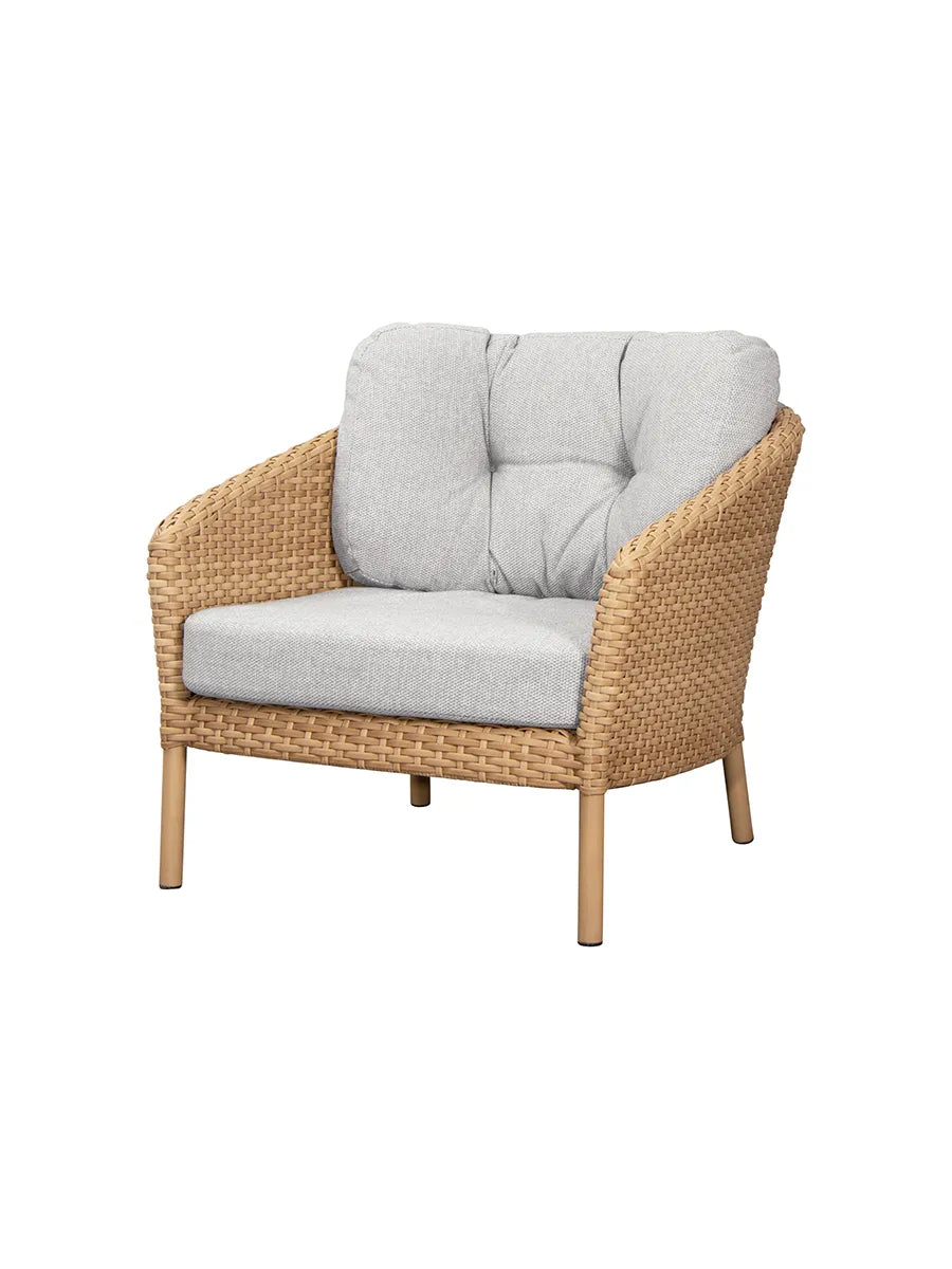 Ocean Large loungefåtölj med platt flätning från Cane-line - 5 - Jacobsen Plus