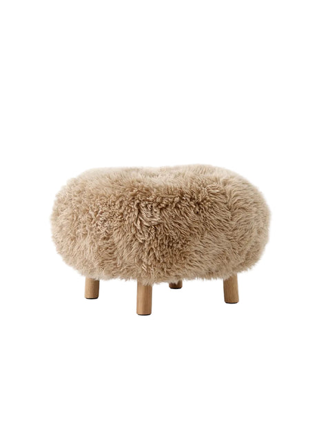 Little Petra Pouf, sheepskin honey 50 mm från &Tradition - Ek - Jacobsen Plus