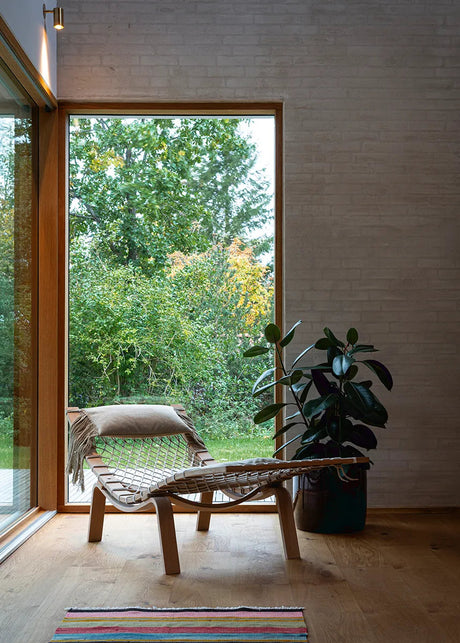 PP135 Hammock av Hans J. Wegner - Såpbehandlad / Standardstof / Ek - Jacobsen Plus