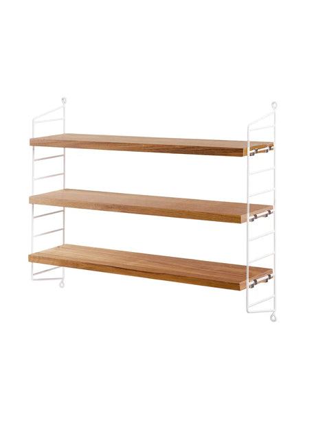 Pocket Bokhylla från String - Oak/White - Jacobsen Plus