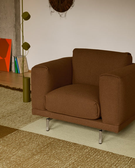 Muuto - Rest Loungefåtölj - Acca 361 - Svart metal stel - Jacobsen Plus