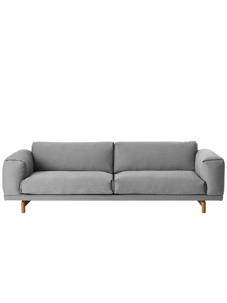 Rest 3-sitssoffa från Muuto - Grey - Hallingdal 123 / Ek - Jacobsen Plus