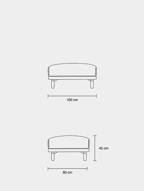 Rest Sittpuff från Muuto - Grey - Hallingdal 123 / Ek - Jacobsen Plus
