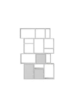 Stacked förvaringssystem, bokhylla 2 från Muuto - Grey - Jacobsen Plus
