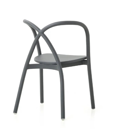 Ming caféset med 3 stolar och 1 bord, aluminium, grå från Stellar Works - 4 - Jacobsen Plus