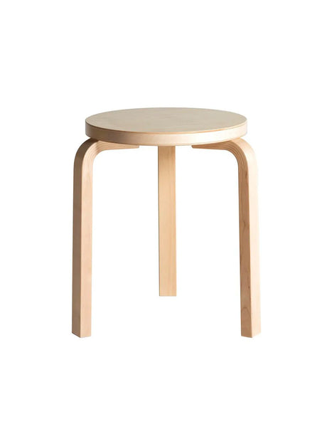 Stool 60, lackad björk från Artek - Jacobsen Plus
