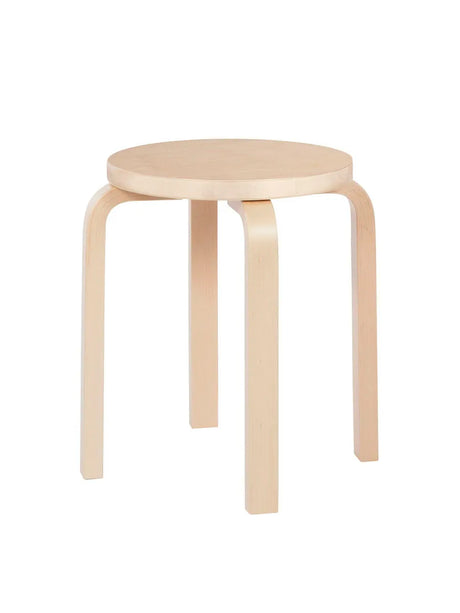 Stool E60, lackad björk från Artek - Jacobsen Plus
