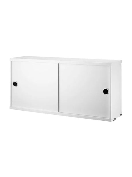 Skåp med skjutdörrar från String - Vit / B: 78 x D: 20 x H: 37 cm - Jacobsen Plus