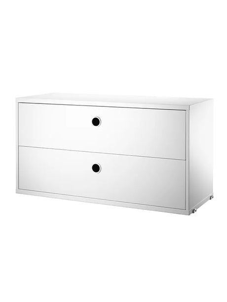 Modul med två lådor, B78 från String - Vit - Jacobsen Plus