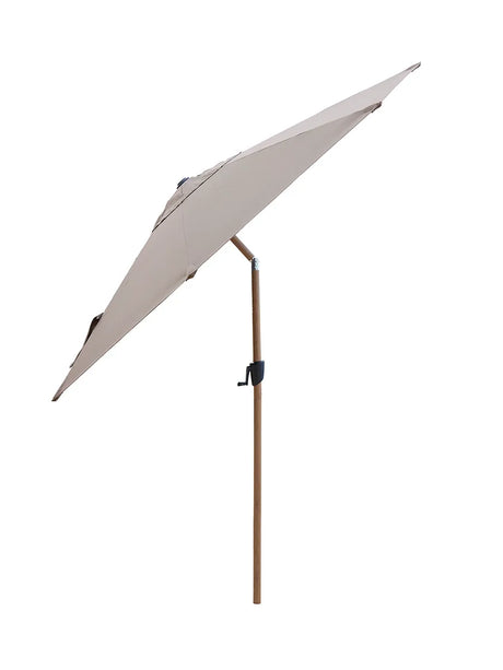 Sunshade Parasoll med lutning, träutseende från Cane-line - Taupe - Jacobsen Plus