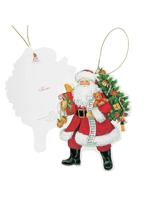 Presentetiketter, jultomte, 4 st. från Caspari - 2 - Jacobsen Plus