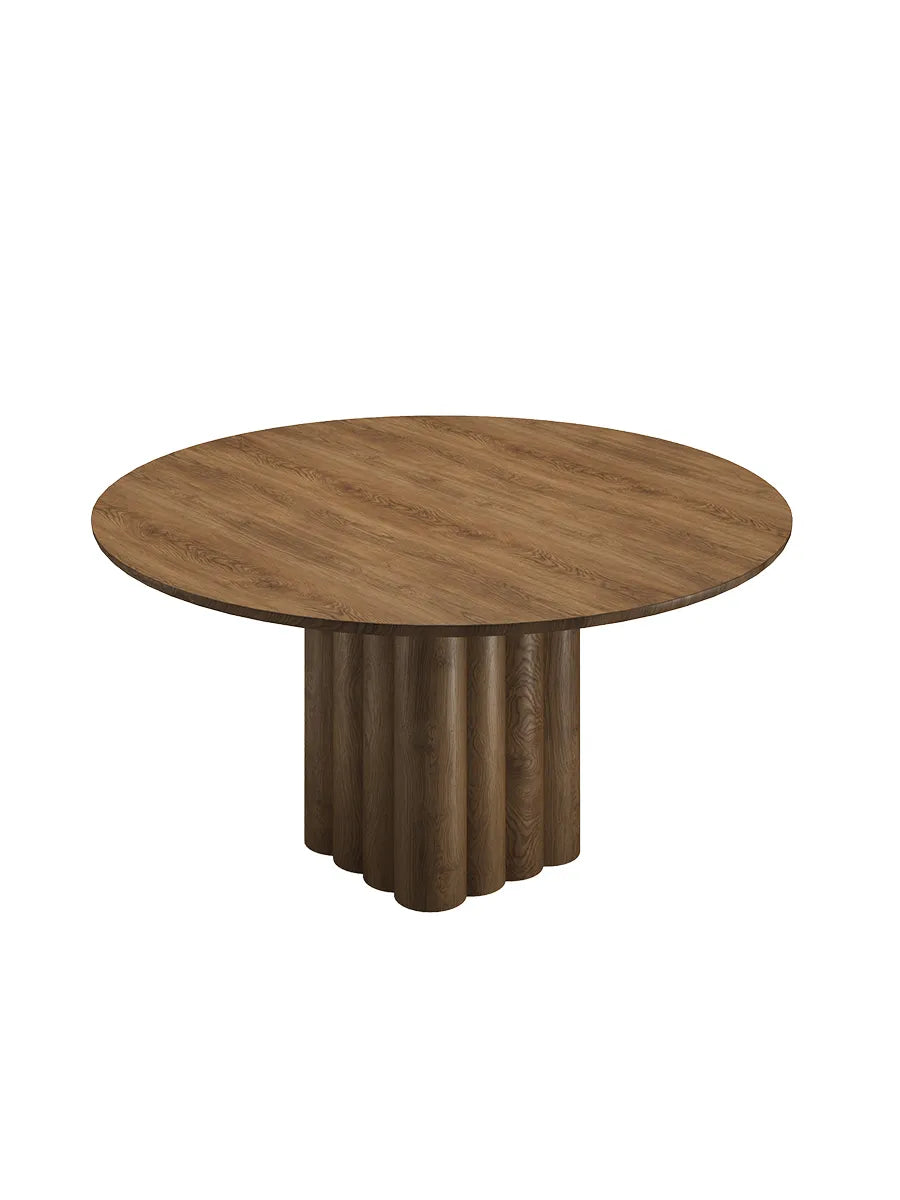 Plush Bord Round från DK3 - Valnöt / Ø 140 cm - Jacobsen Plus