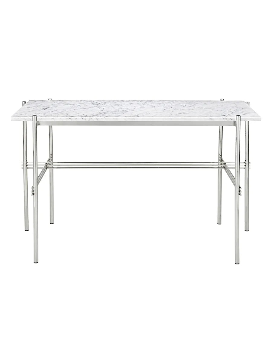 TS Desk 120x60 från GUBI - White Carrara - Stål Stel - Jacobsen Plus