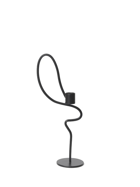 Valse ljusstake, hög från Ferm Living - Black - Jacobsen Plus