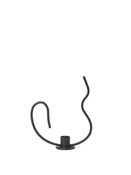 Valse ljusstake, låg från Ferm Living - Black - Jacobsen Plus