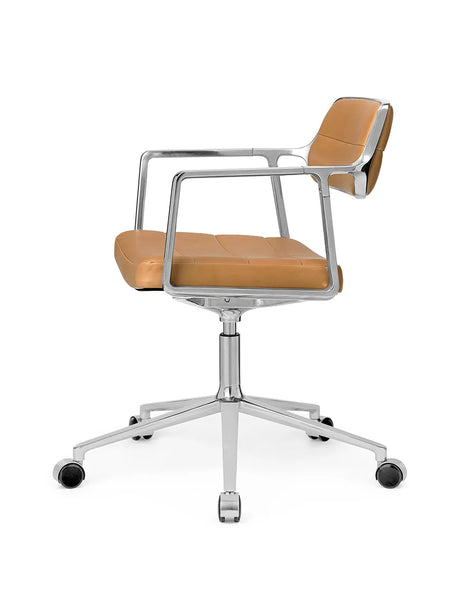 VIPP453 Swivel+ Stol med hjul, kamelläder från Vipp - 3 - Jacobsen Plus
