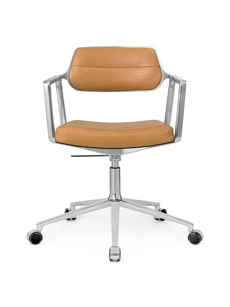 VIPP453 Swivel+ Stol med hjul, kamelläder från Vipp - Jacobsen Plus
