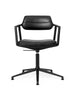 VIPP453 Swivel+ Stol med svart stomme, svart läder från Vipp