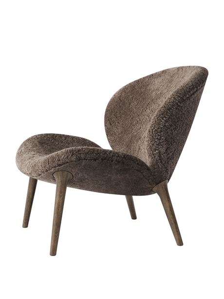 Lodge loungestol, låg rygg från Vipp - Curly 07  - Mørk eg - Jacobsen Plus
