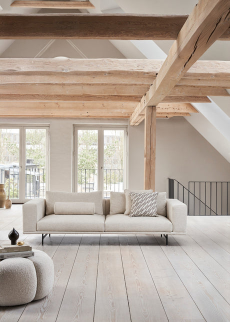 Vipp - Loft 3-sitssoffa - Bark - Svart pulverlakeret stel - Jacobsen Plus