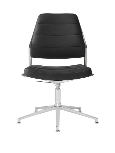 Vipp454+ snurrstol - Svart læder - Jacobsen Plus