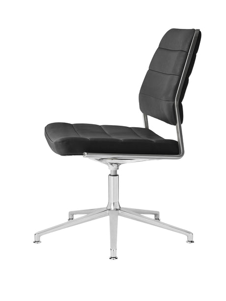 Vipp454+ snurrstol - Svart læder - Jacobsen Plus