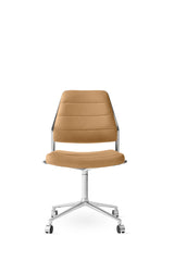 Vipp454 Swivel-stol med hjul - Camel læder - Jacobsen Plus