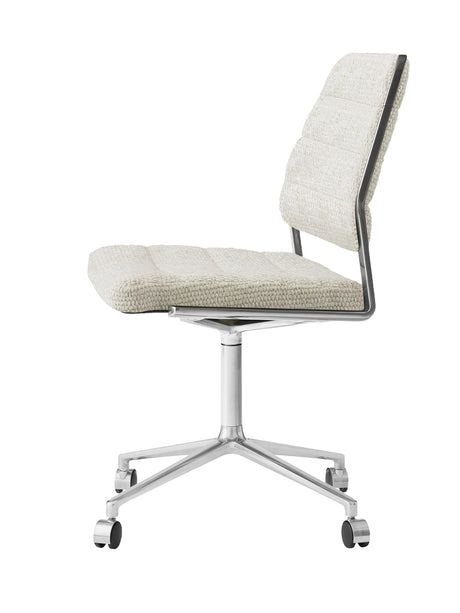 Vipp454 Swivel-stol med hjul - Wavy tekstil - Jacobsen Plus