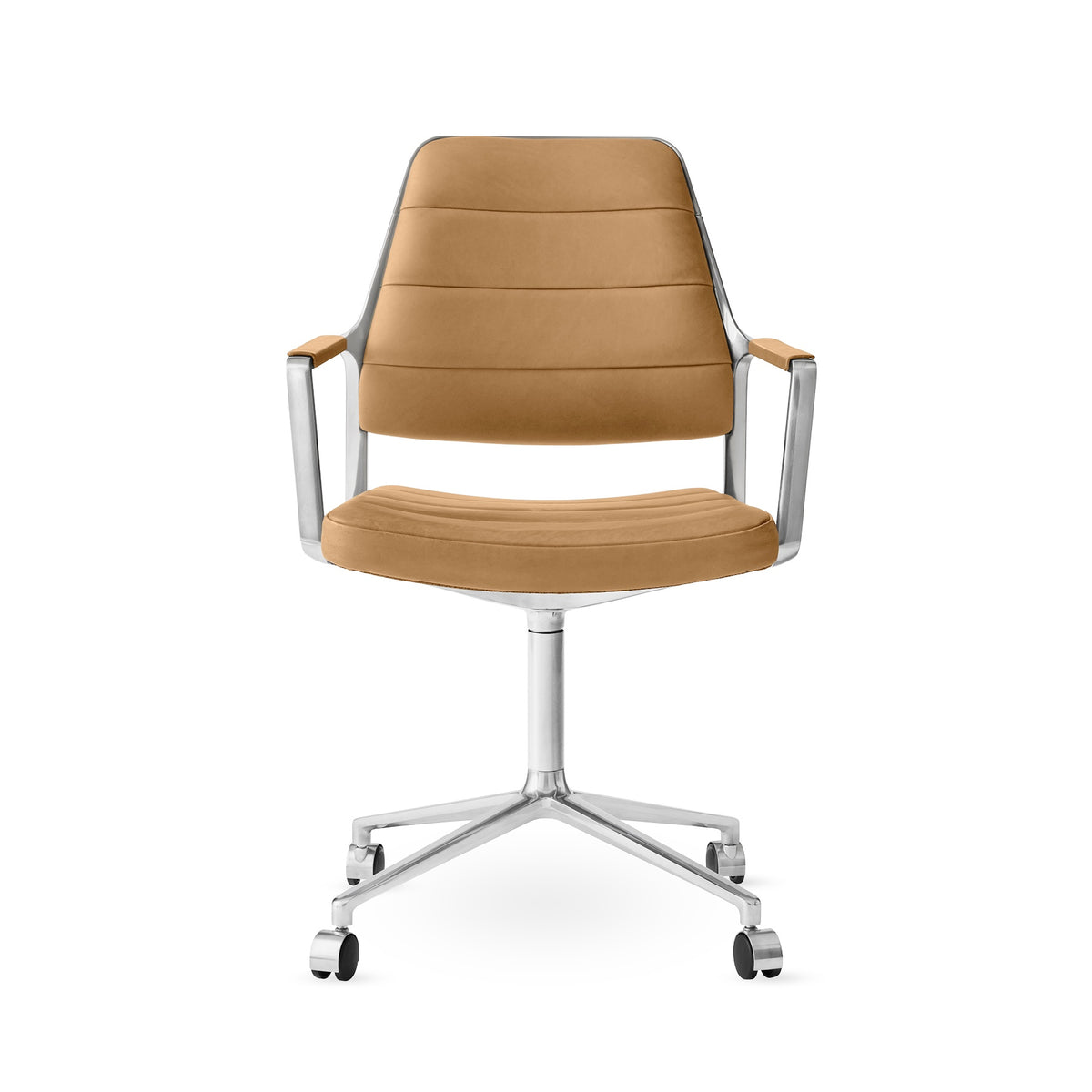 Vipp455 Swivel Chair med hjul - Camel læder - Jacobsen Plus