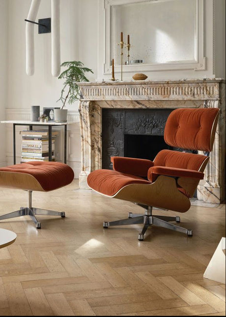 Eames Lounge Chair, körsbär, calma brandy inkl. Fotpall från Vitra - 2 - Jacobsen Plus