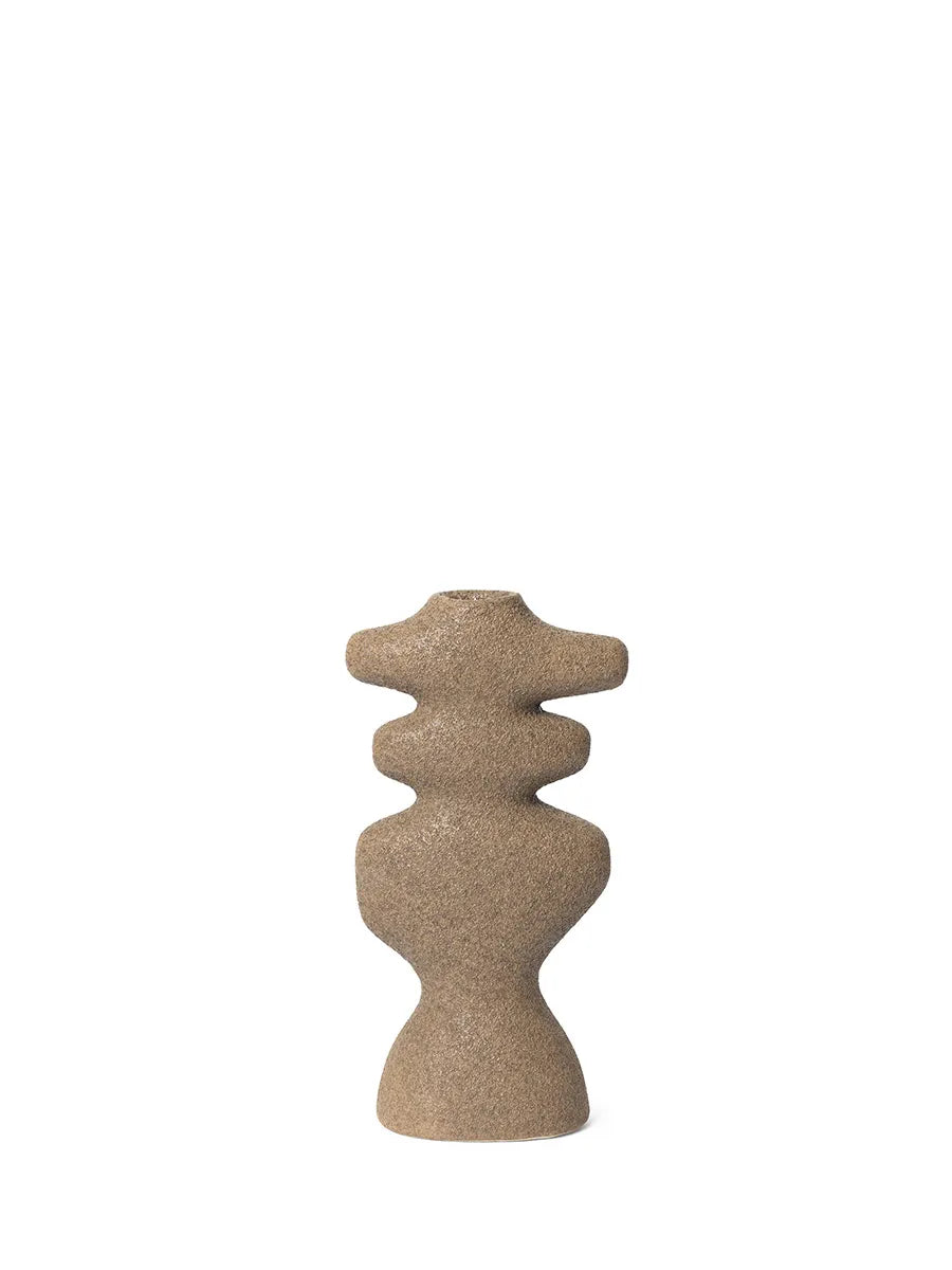 Yara ljusstake stor, mörk sand från Ferm Living - 3 - Jacobsen Plus
